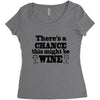 might be wine Women's Triblend Scoop T-shirt
