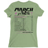 March Girl Facts Aries Ladies Fitted T-Shirt