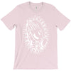 praying hands cross mary rock band baseball jersey T-Shirt