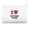 i love dirt track racing Accessory Pouches