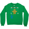 cookie monster gingerbread man ugly christmas sweater Crewneck Sweatshirt