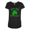 kiss me i't my birthday pi Maternity Scoop Neck T-shirt