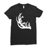 deer antler with buck forest Ladies Fitted T-Shirt