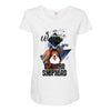 who loves german shepherd Maternity Scoop Neck T-shirt