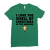 smell of christmas in the morning Ladies Fitted T-Shirt