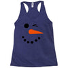 snowman face Racerback Tank