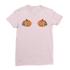 pumpkin skull hand Ladies Fitted T-Shirt