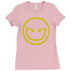 evil smiley emoticon Ladies Fitted T-Shirt
