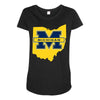 ohio for michigan Maternity Scoop Neck T-shirt