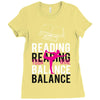 Reading Yoga Wine Balance Ladies Fitted T-Shirt