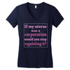 If My Uterus Women's V-Neck T-Shirt