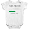 sarcasm loading funny joke Baby Onesie