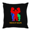 wreck it ralph silhouette Throw Pillow