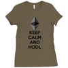 Keep Calm And Hodl Ethereum Ladies Fitted T-Shirt