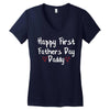 Happy First Father's Day Daddy Women's V-Neck T-Shirt