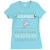 aquarius christmas ugly sweater Ladies Fitted T-Shirt