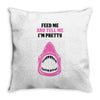 Feed Me and Tell Me I'm Pretty Baby Girl Throw Pillow
