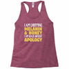 black without apology Racerback Tank