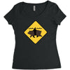 bear shark Women's Triblend Scoop T-shirt