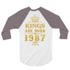 kings are born in 1987 3/4 Sleeve Shirt
