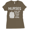 nurses can tap more than just veins Ladies Fitted T-Shirt