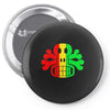 rasta skull and crossbones reggae dub club rave Pin-back button