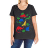 dinosaurs Ladies Curvy T-Shirt