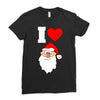 i love santa noel Ladies Fitted T-Shirt