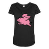 flying pig Maternity Scoop Neck T-shirt