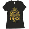 kings are born in 1963 Ladies Fitted T-Shirt