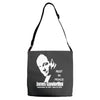 james gandolfini rip Adjustable Strap Totes