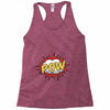 POW! Funny Explosion Cartoon Racerback Tank