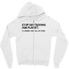 stop destroying our planet it's where i keep all my stuff geek tee shi Zipper Hoodie