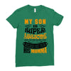 My Son Is Super Awesome His Momma Ladies Fitted T-Shirt