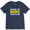 born to ride forced to work V-Neck Tee
