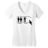 problem solved funny t shirt marriage wife beer Women's V-Neck T-Shirt