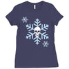 skull snowflakes alternative christmas jumper Ladies Fitted T-Shirt
