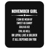 Super November Girl Mousepad