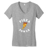 Pizza Power Women's V-Neck T-Shirt