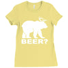 new bear deer beer funny Ladies Fitted T-Shirt
