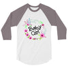 floral baby girl 3/4 Sleeve Shirt