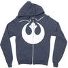 rebel alliance sticker vinyl decal star wars   car window wall decor Zipper Hoodie