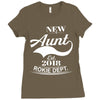 New Aunt 2018 Rokie Dept. Ladies Fitted T-Shirt