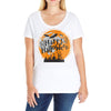 happy halloween 1 Ladies Curvy T-Shirt
