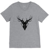 deer head vector V-Neck Tee