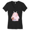 totoro with asian landscape Women's V-Neck T-Shirt