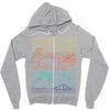 summer zone line Zipper Hoodie