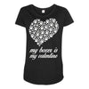 my boxer is my valentine Maternity Scoop Neck T-shirt