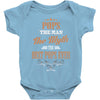 pops the man the myth best pops ever Baby Bodysuit