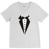 tuxedo long sleeve V-Neck Tee